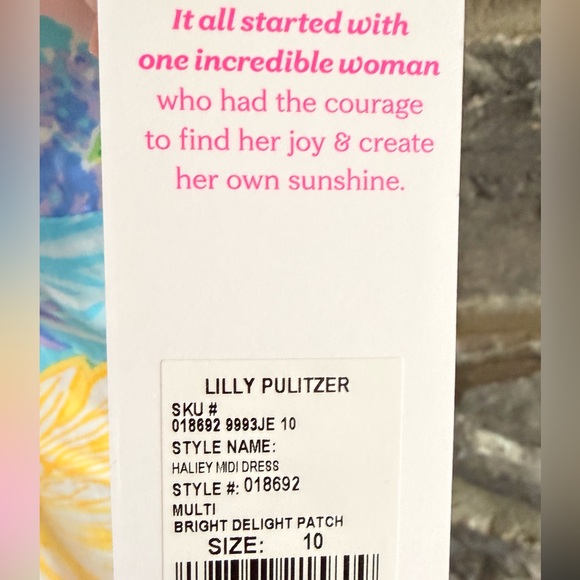 NWT Lilly Pulitzer Hailey Bright Delight Patch Dress. SIZE 10 - Picture 4 of 4